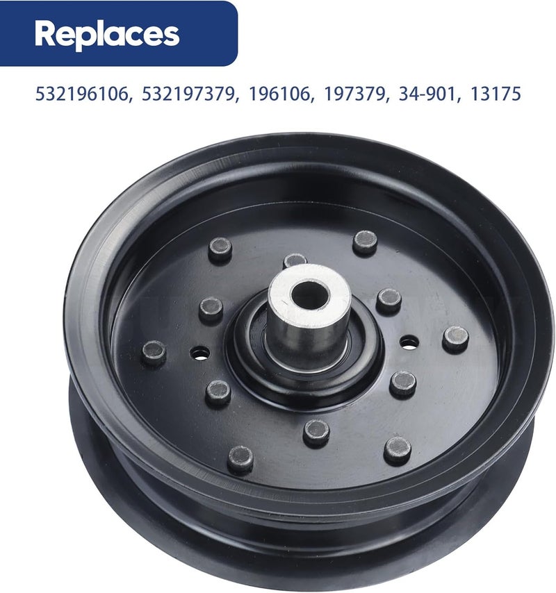 GUSUHAWK 532196106 Husqvarna Idler Pulley Replaces Husqvarna 532197379, 532196106, Craftsman 197379, 196106 for Z254 LGT2654 MZ54 RZ5424 RZ5426 YTH20K46 YTH21K46 YTH22V46 YTH2348 YTH24V48 Lawn Tractor - Image 3